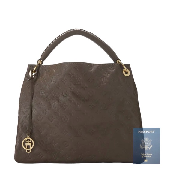 Louis Vuitton Brown Shoulder Bag with Gold Accents - Picture 8 of 14